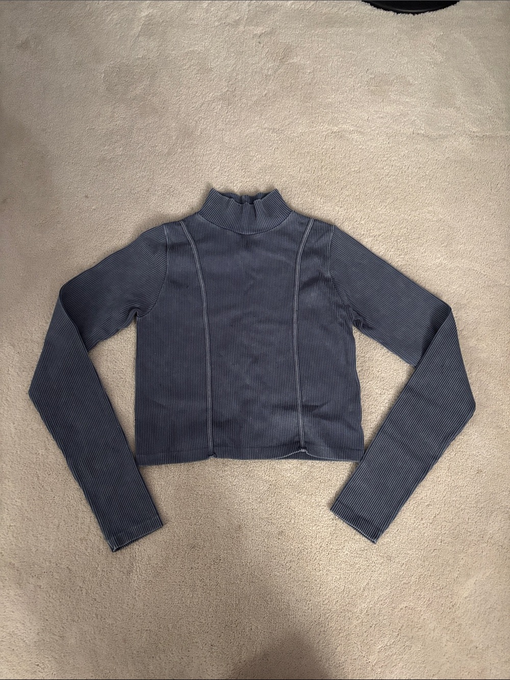 Hunter & Brown Ribbed Mock Neck Top